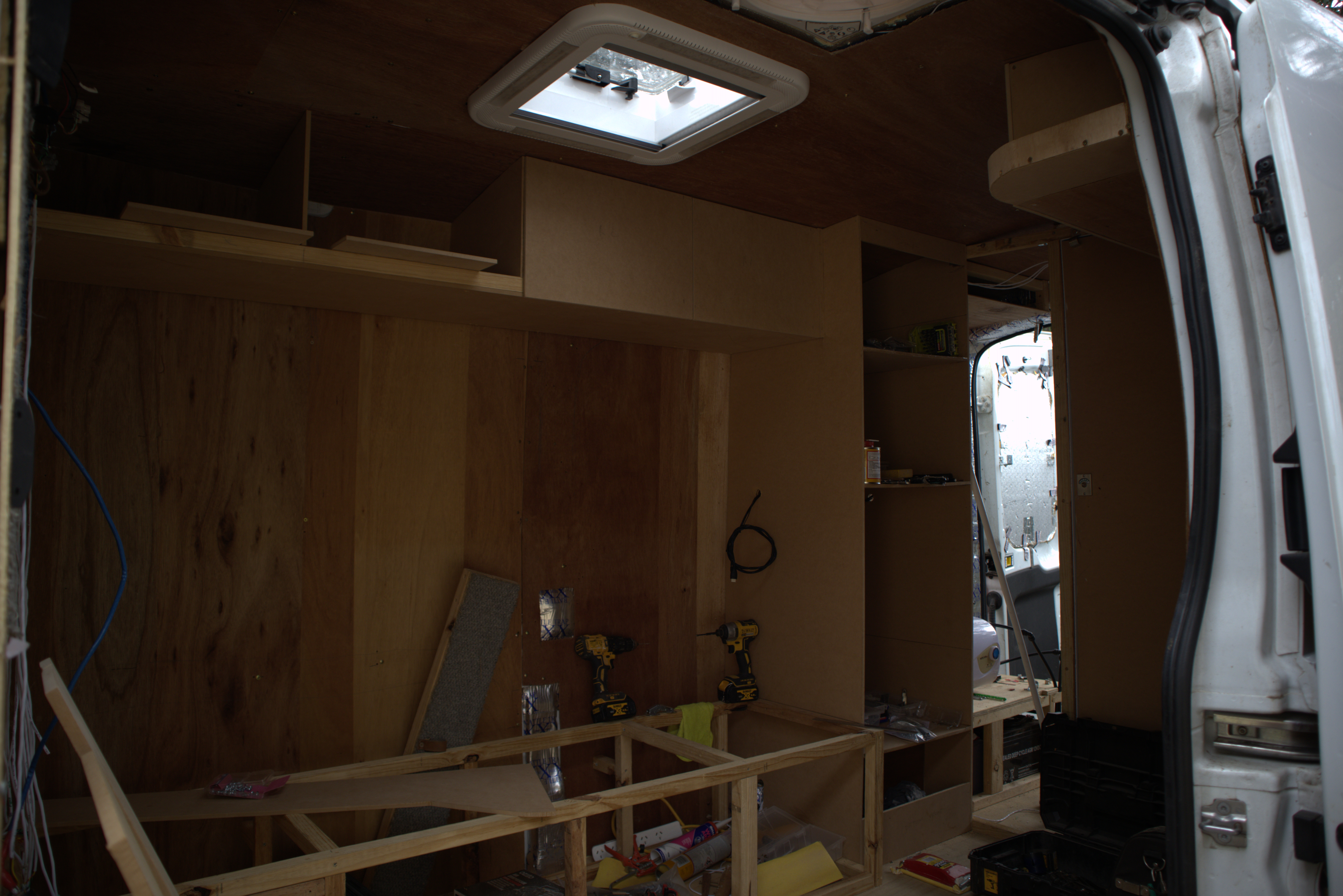 Cupboards going in