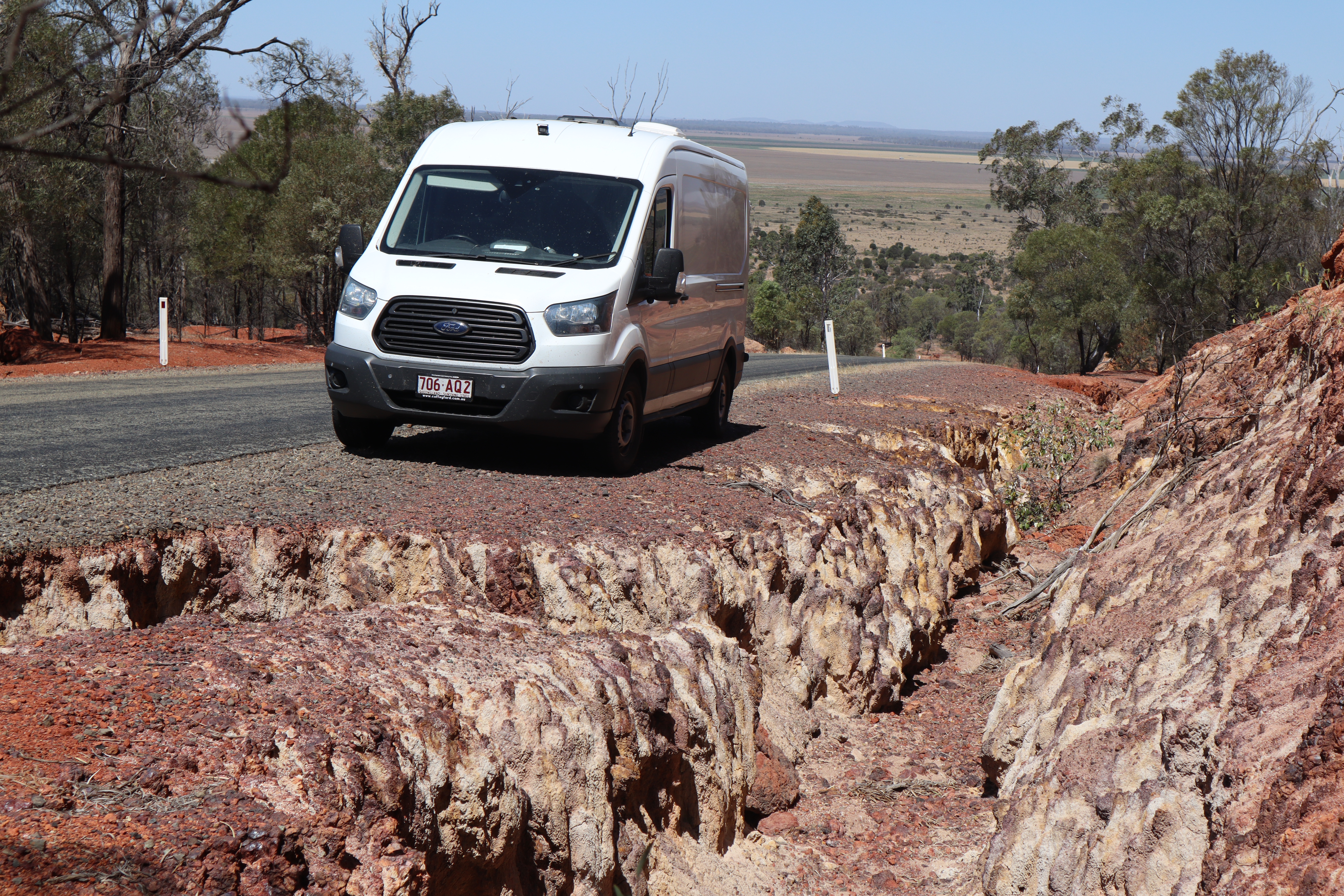 Van on the road in Australia